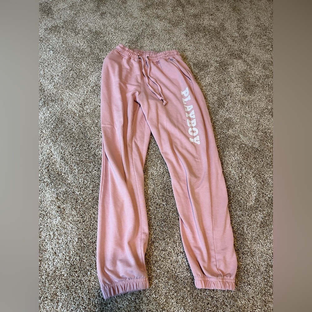 Missguided Brand Play Boy Sweat Pants